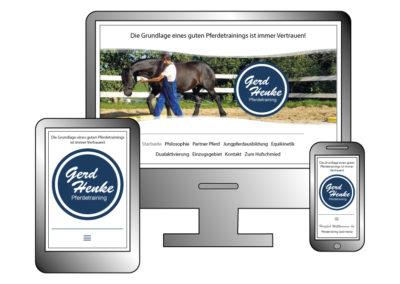 Pferdetraining Gerd Henke, Website, Nicole Weimert, Design-Bewusst